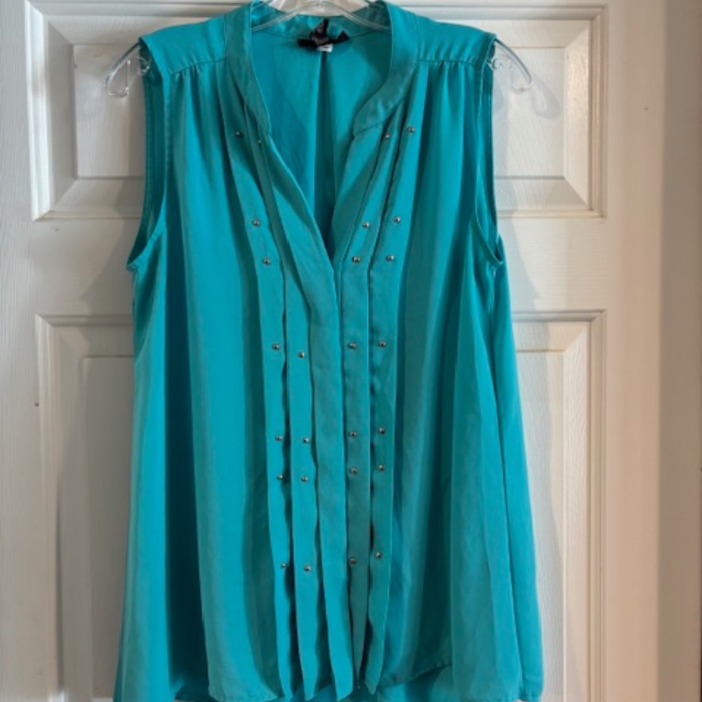 Alfani Turquoise Top - custom studded